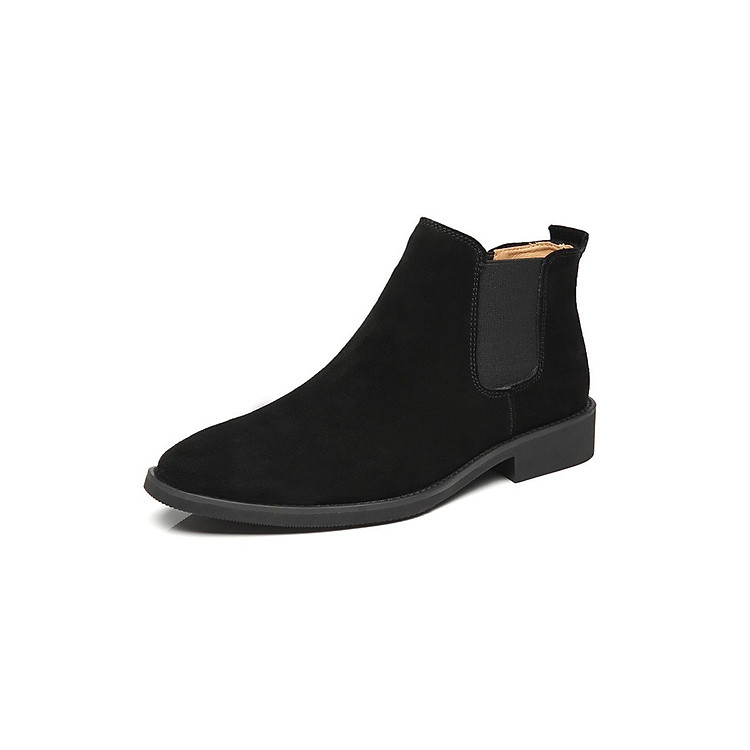 Giày Chelsea Boot Nam Màu Đen Da Lộn Cao Cấp Lương Tâm