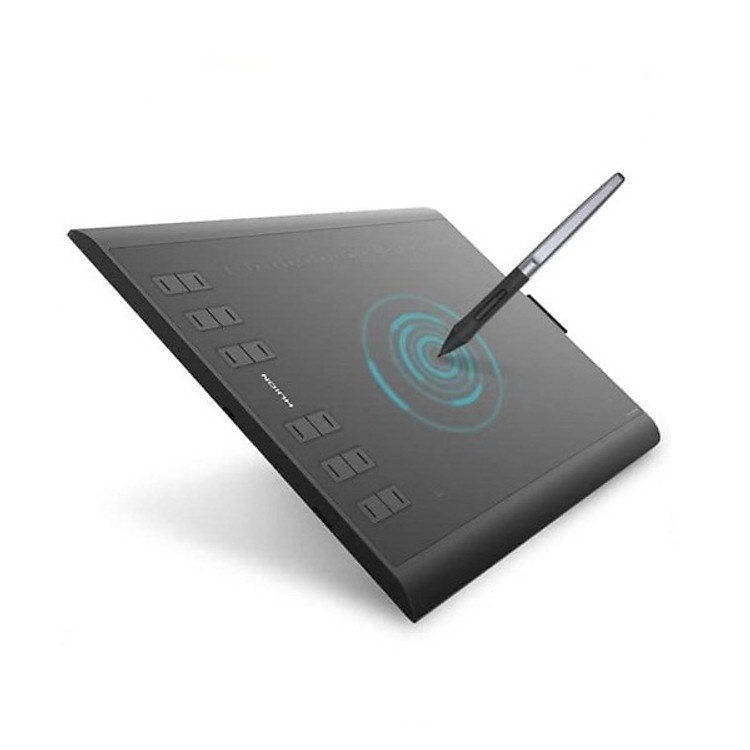 Bảng vẽ đồ họa cảm ứng Huion H1060P Black (8192 + Tilt)-Hàng Chính Hãng