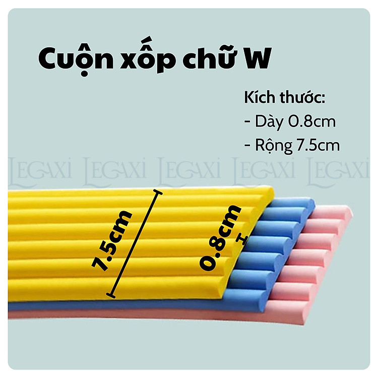 Dây xốp bọc cạnh bàn chữ W - Đen Chính hãng Ưu đãi - Hình ảnh 4