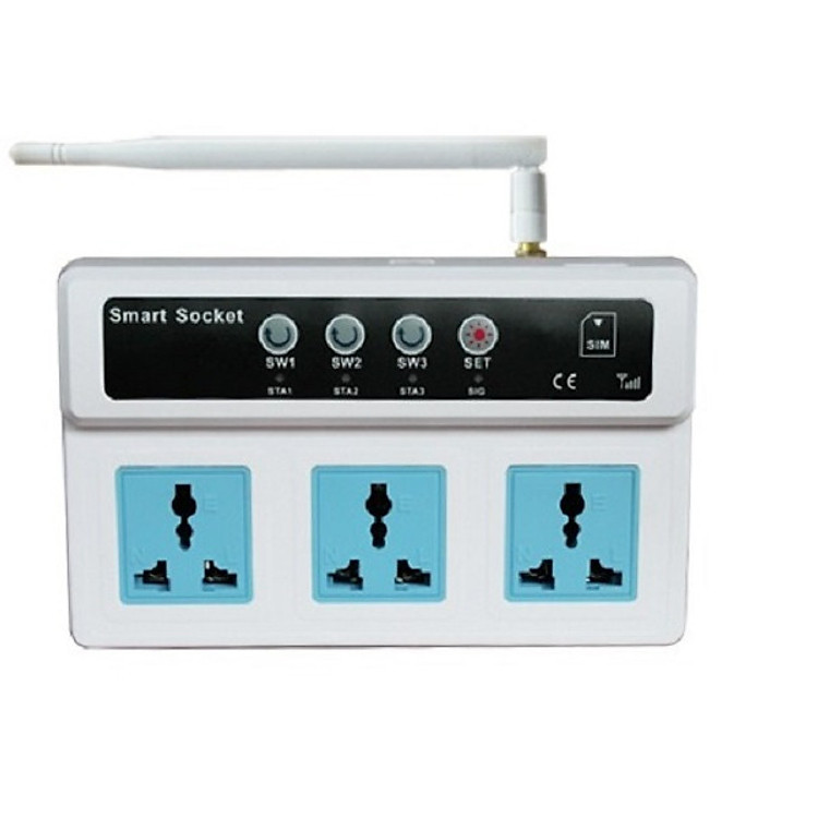 Ổ cắm điều khiển từ xa băng sim 3in1