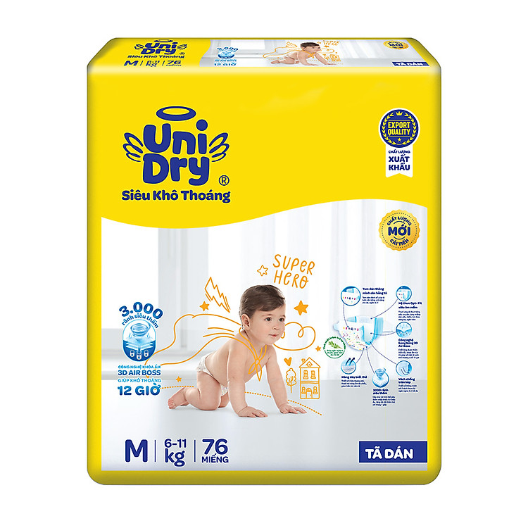 Tã dán em bé Unidry G6X size M Chính hãng Giá tốt - Hình ảnh 2