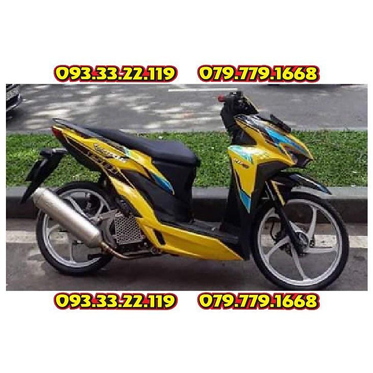 Tem dành cho Rời Vario 150 Mẫu Mới Dán Xe Vàng Đen Bóng