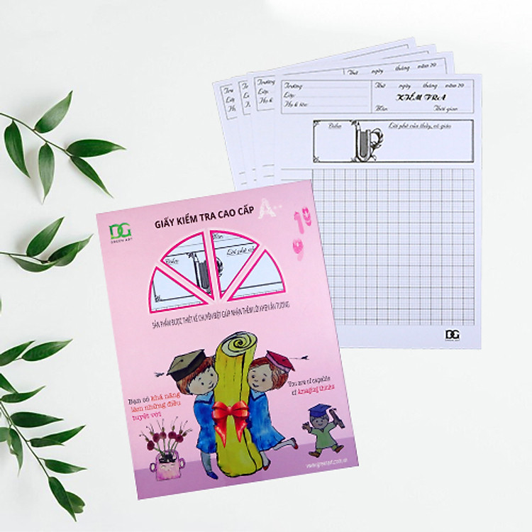 Giấy Kiểm Tra 4 Ô Ly Trắng Dày 100gsm (15 tờ)