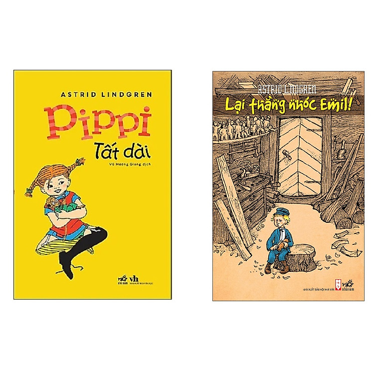 Combo 2 cuốn của Tượng đài Văn học Thụy Điển Astrid Lindgren: Pippi tất dài & Lại thằng nhóc Emil