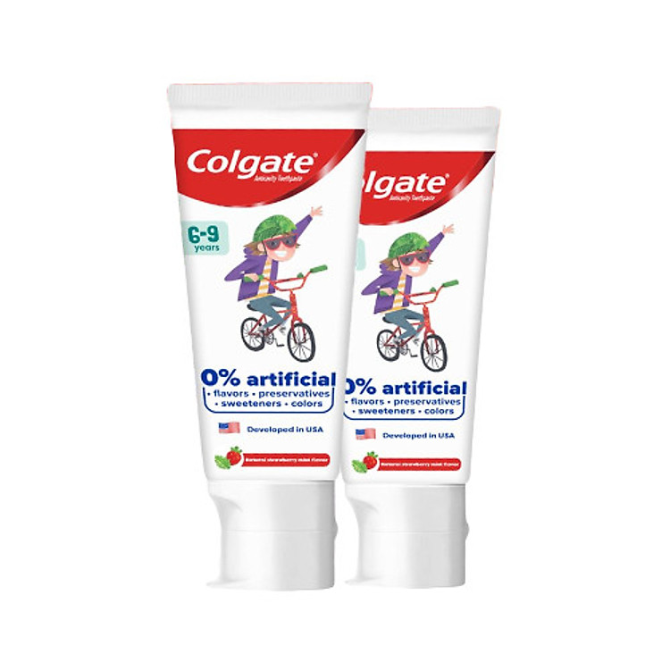 Bộ 2 Kem đánh răng trẻ em Colgate Kid Free From 6-9 80g/tuýp