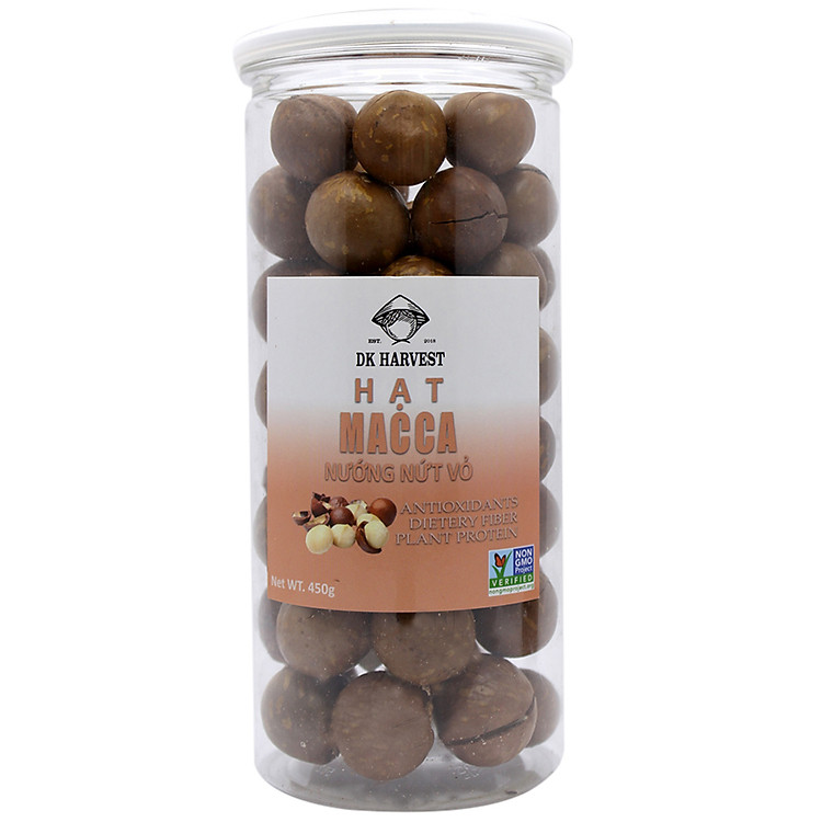 Hạt Macca nướng nứt vỏ DK HARVEST nhập khẩu Australia ( Có đồ tách vỏ)