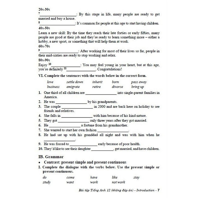 Bài Tập Tiếng Anh Lớp 12 - Không Đáp Án - Ảnh 4