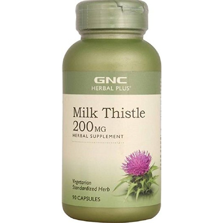 Thực phẩm chức năng Tăng cường chức năng và bảo vệ tế bào gan GNC MILK THISTLE 200 MG chai 90 viên