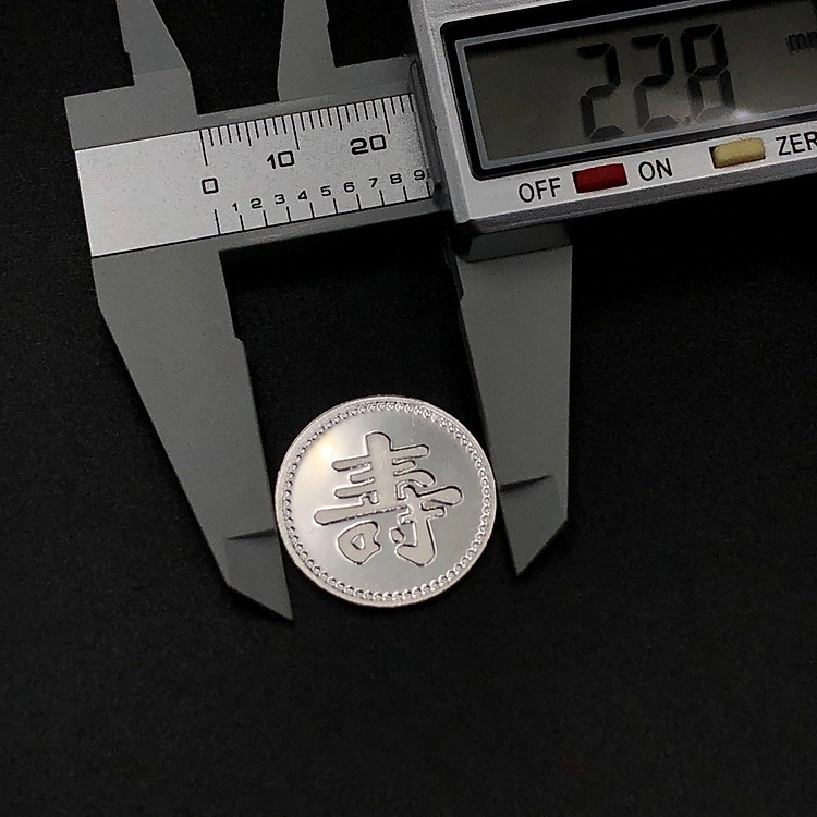 Đồng Xu Bạc Hoa Xòe Cạo Gió Đánh Gió Chữ Thọ Bạc Nguyên Chất S999 - Ảnh 7