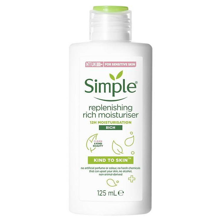 Kem dưỡng ẩm cho da khô Simple Replenishing Rich Moisturiser 125ml