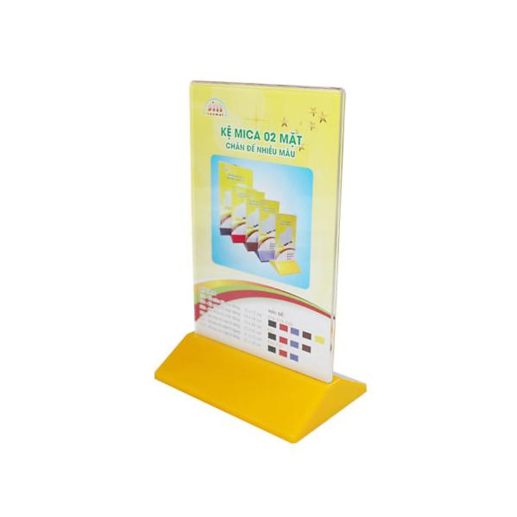 Kệ Mica 2 Mặt Đứng đế nhiều màu E19 (Kt: 10x18cm)