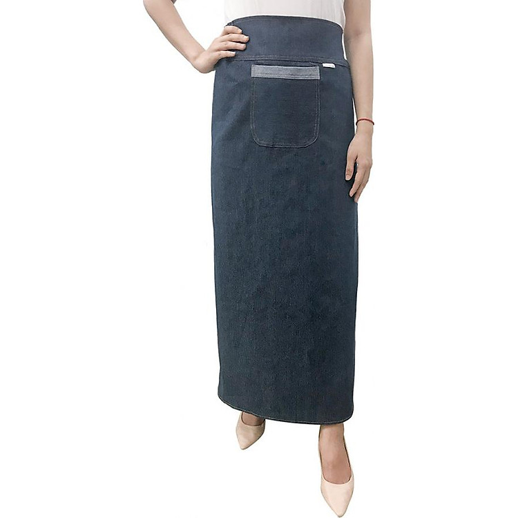 Váy chống nắng xẻ tà chất liệu JEAN trơn - VJXT0047