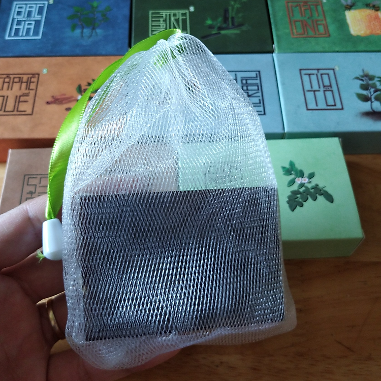 Túi lưới tạo bọt xà phòng - Túi lưới 2 lớp tạo bọt xà bông tắm