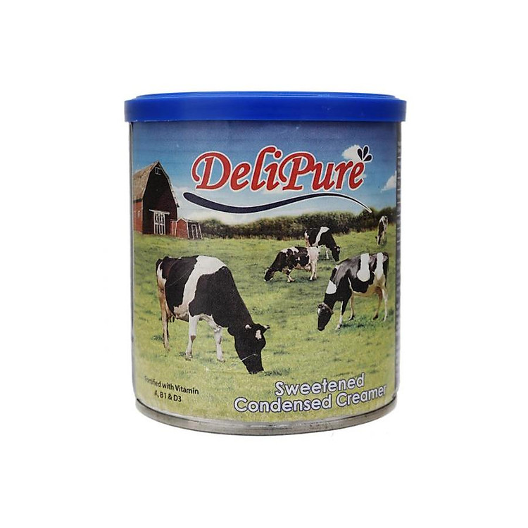 Lốc 3 lon kem đặc có đường Delipure 1kg