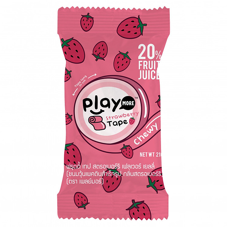 Kẹo dẻo cuộn Playmore vị dâu 21g