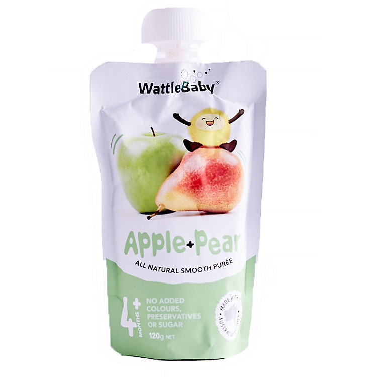Wattle Health - Trái cây tự nhiên nghiền WattleBaby (Vị Táo, Lê)