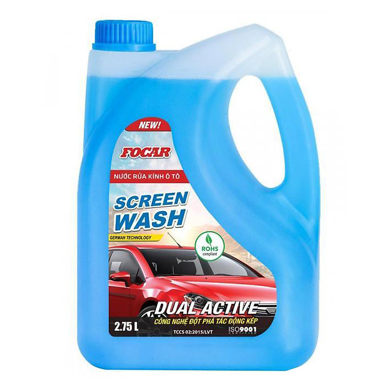 Nước Rửa Kính Xe Hơi Focar Screen Wash 2.75L - Tặng Miếng Thơm Khử Mùi Power Air