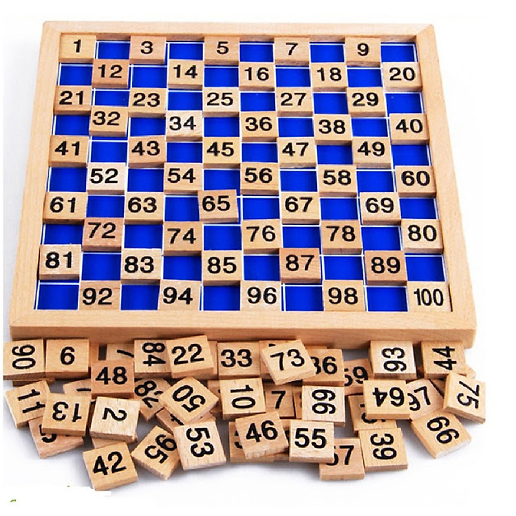 Bảng học đếm số 1 đến 100 Giáo cụ Montessori