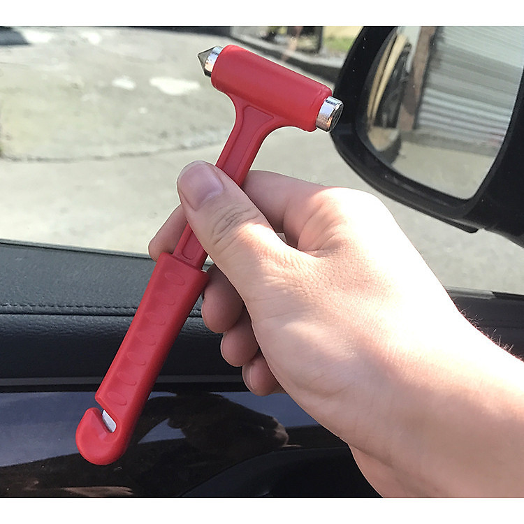 Búa Phá kính thoát hiểm ô tô, xe hơi kiêm dao cắt dây an toàn Loại 16cm