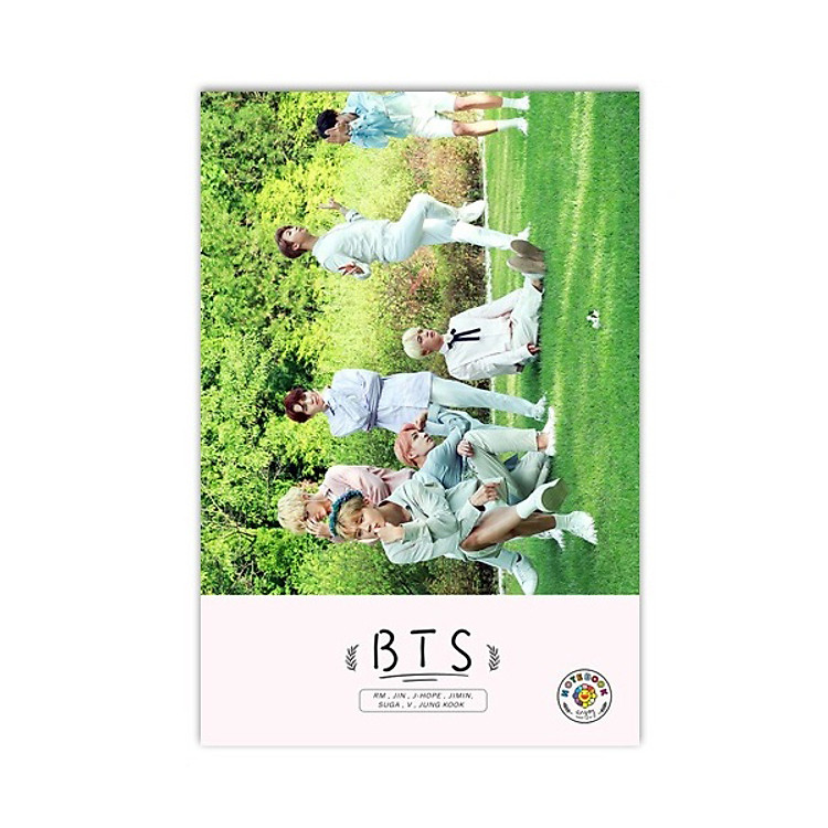 Tập vở học sinh BTS nền cỏ xanh