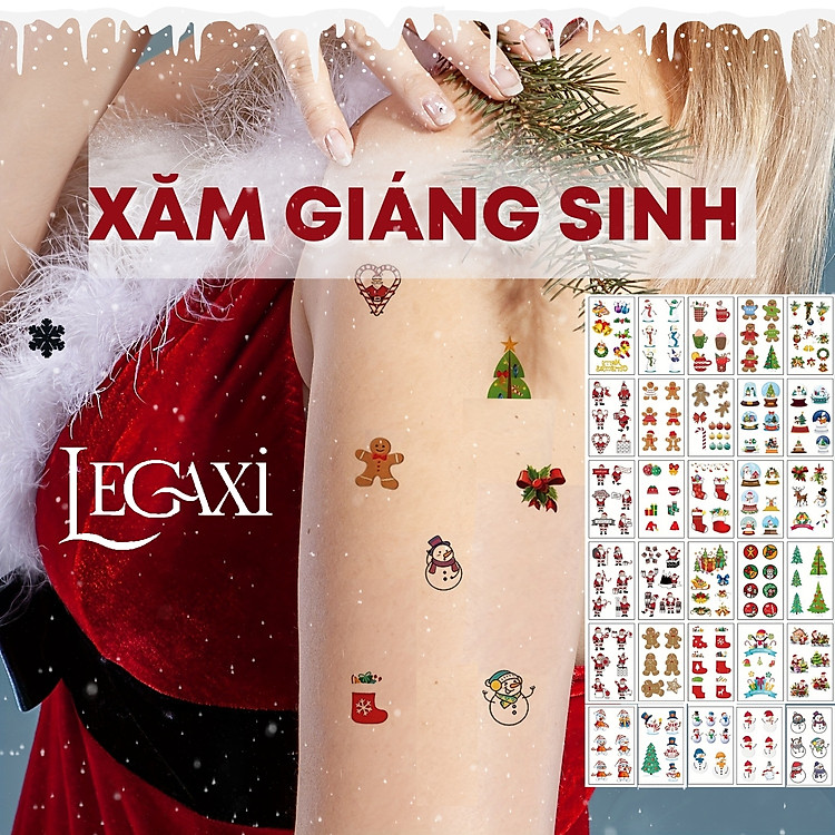 Hình xăm dán Giáng sinh (30 tờ) - Ảnh 3