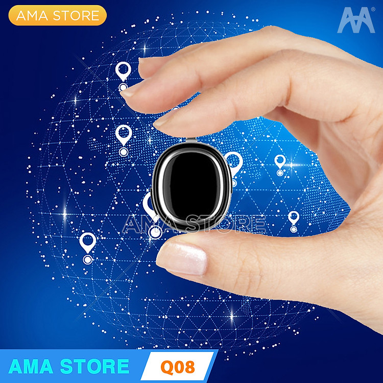 Thi.ết bị định vị GPS, Wifi Q08 mini App Miwitracker Độ chính xác cao Hàng nhập khẩu