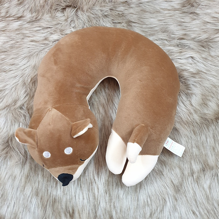 Gối chữ u quàng cổ nhồi bông hình cáo ngủ ngon