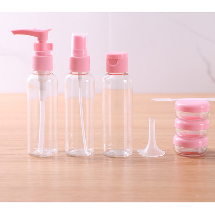 Bộ Chiết Mỹ Phẩm Du Lịch + Hộp Đựng Bằng Nhựa Tiện Dụng Hạn Chế Va Đập