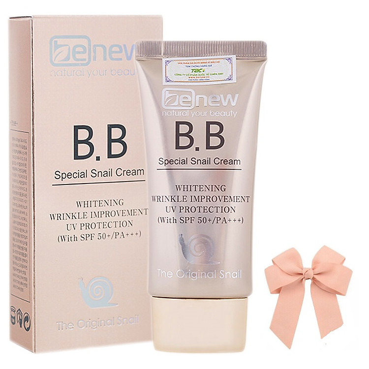 Kem nền siêu mịn lâu trôi BB cream Benew SPF 50 PA+++ Hàn quốc ( 50ml) và nơ