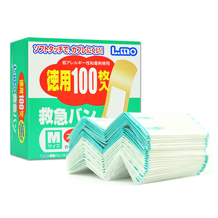 Hộp 100 Chiếc Urgo Cá Nhân Nhật Bản - Tặng 1 Gói Trà Sữa Matcha Macca 20g