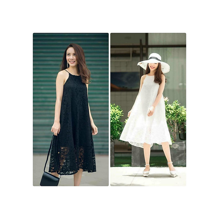 Đầm ren tiểu thư trắng