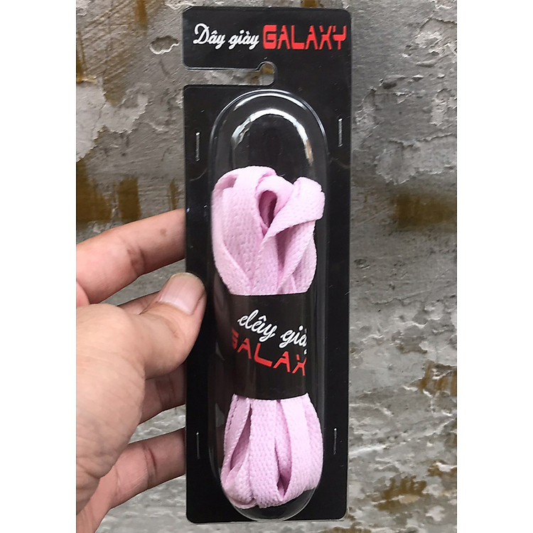 Dây giày hồng phấn dẹt