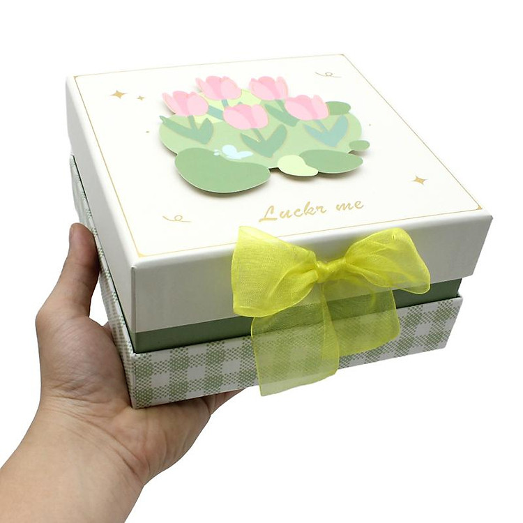 Hộp Quà Vuông Nắp Rời Size Vừa 18 x 18 cm - Ảnh 7