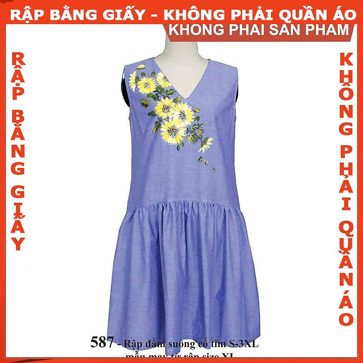 Rập giấy mã 587 (BẢN VẼ) rập đầm A0