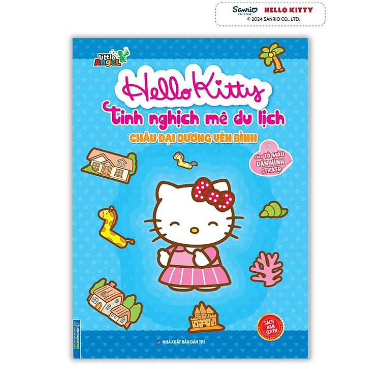 Hello Kitty Tinh Nghịch Mê Du Lịch – Châu Đại Dương Yên Bình – Tô Màu Và Dán Hình Sticker