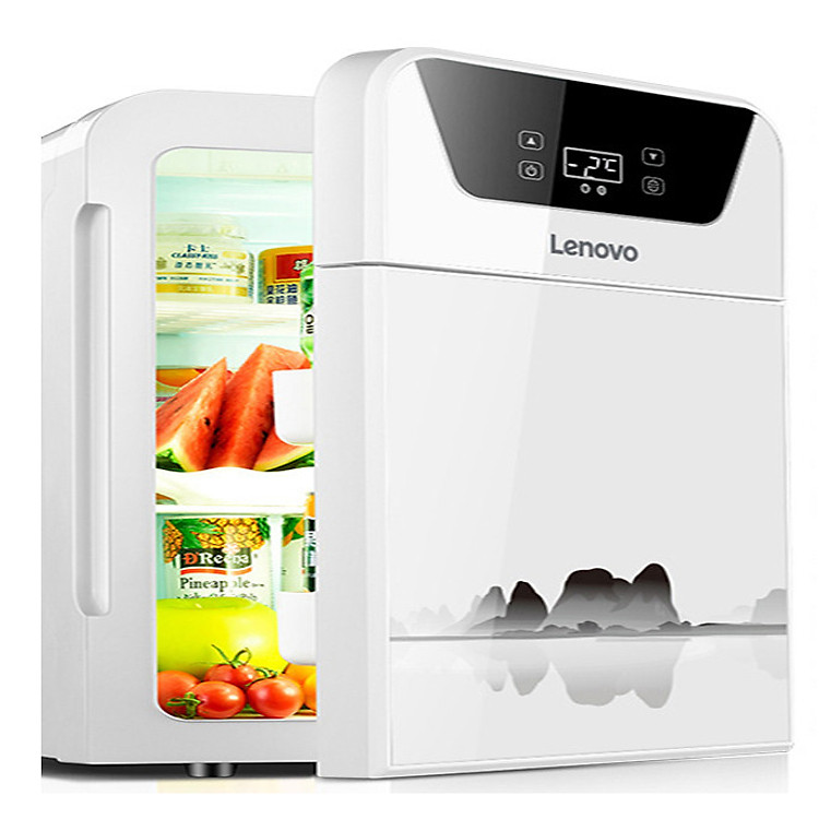 Tủ lạnh, mát mini có thể làm nóng LENOVO dùng trong nhà hoặc xe hơi, ô tô dung tích 22 lít, màn hình LED điều khiển cảm ứng -Hàng nhập khẩu cao cấp