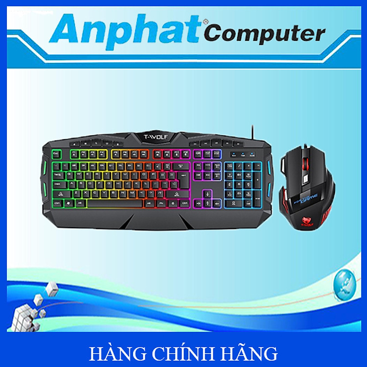 Bộ Phím Chuột T-Wolf TF390 Led 7 Màu – Hàng Chính Hãng