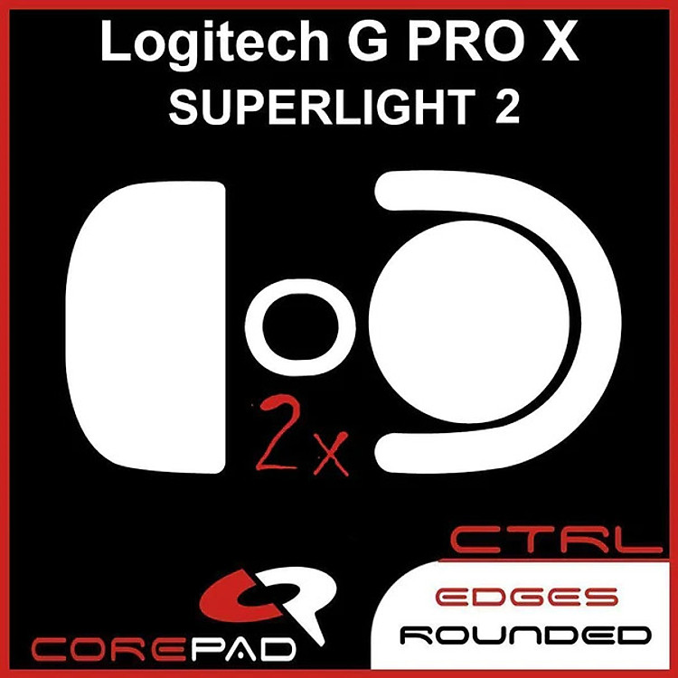 2 Bộ Feet chuột PTFE Corepad Skatez CTRL - Logitech G PRO X SUPERLIGHT 2 Wireless - Hàng Chính Hãng