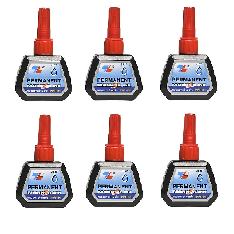 Bộ 6 Mực bút lông dầu Thiên Long PMI-01