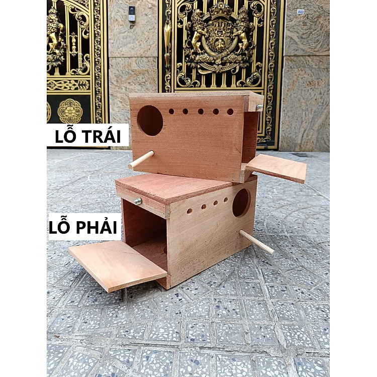 1 tổ đẻ chim yến phụng nắp hông 24x15x15 dành cho yến phụng