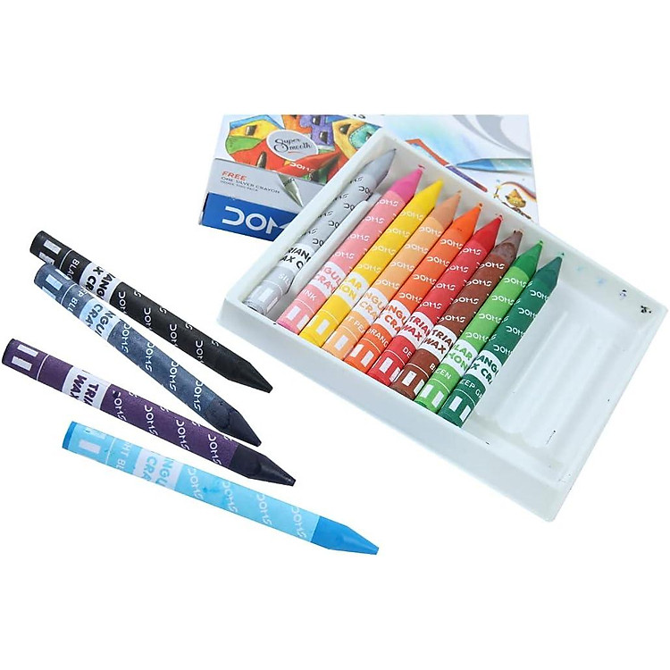 Bút Sáp Màu Triangle Extra Long DOMS 8100 (12 chiếc) - Ảnh 5