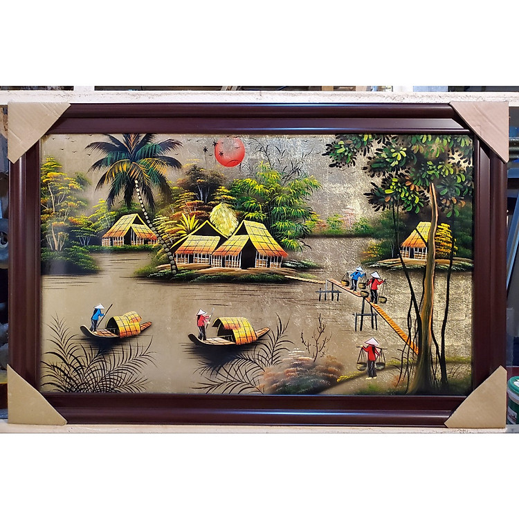 TRANH VẼ SƠN MÀI PHONG CẢNH QUÊ HƯƠNG