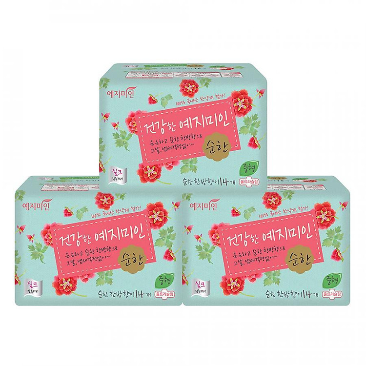 Combo 3 Gói Băng Vệ Sinh Yejimiin Mild Silk Size L (14 Miếng/Gói) - Tặng 1 Gói Tencel Hàng Ngày 20 Miếng hỗ trợ điều trị Giá 40.000