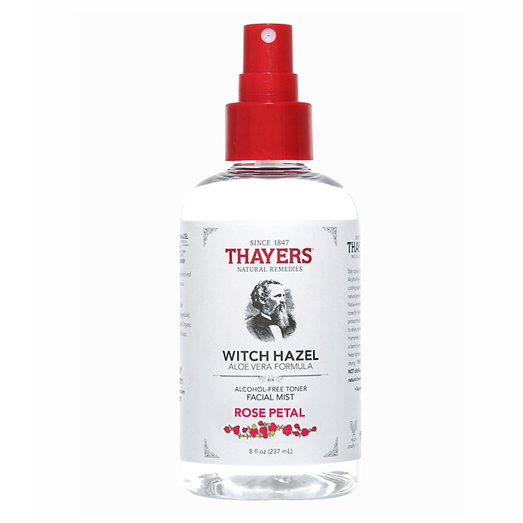 Xịt Khoáng Không Cồn THAYERS Alcohol-Free Rose Petal Witch Hazel Toner Facial Mist 237ml