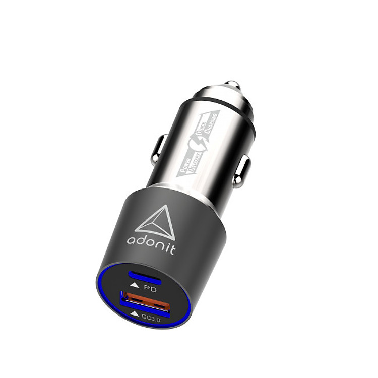 Tẩu sạc nhanh xe hơi - Nhôm nguyên khối - Hàng nhập khẩu