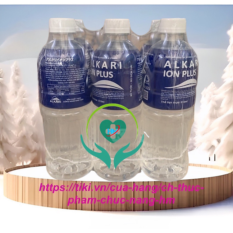 Lốc 6 chai x 510ml- nước điện giải - bổ sung ion , khoáng và vitamin - alkari ion plus