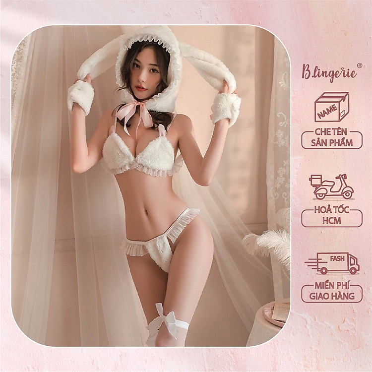 Bộ Đồ Cosplay Bé Thỏ Đáng Yêu (Kèm Tất) - B.Lingerie