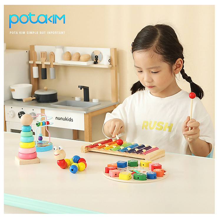 Đồ Chơi Trẻ Em POTA KIM - Combo 6 Món Đồ Chơi Gỗ Cho Bé - Đồ Chơi Cho Bé, Chất Liệu Gỗ An Toàn - Đồ Chơi Gỗ POTA KIM Giúp Giáo Dục Sớm, Phát Triển Trí Tuệ Và Kỹ Năng - Hàng Chính Hãng