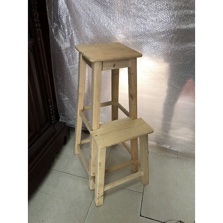 Ghế thắp hương (thắp nhang) - gỗ mộc 2 cao 90cm hh01