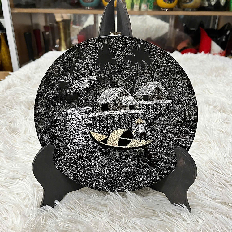 Dĩa Sơn Mài Thanh Bình Lê (20 cm) - Ảnh 2